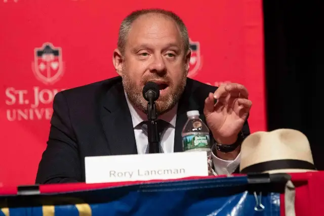 Council Member Rory Lancman speaks during a Queens District Attorney candidates forum at St. John's University in New York on June 13th, 2019.